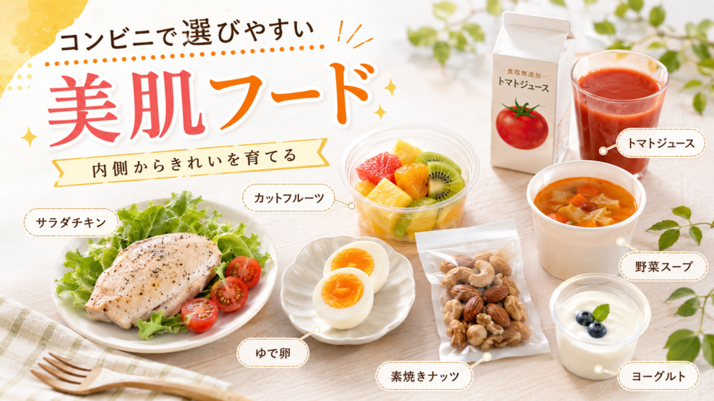 コンビニで買えるシミ対策向けフード＆ドリンク
